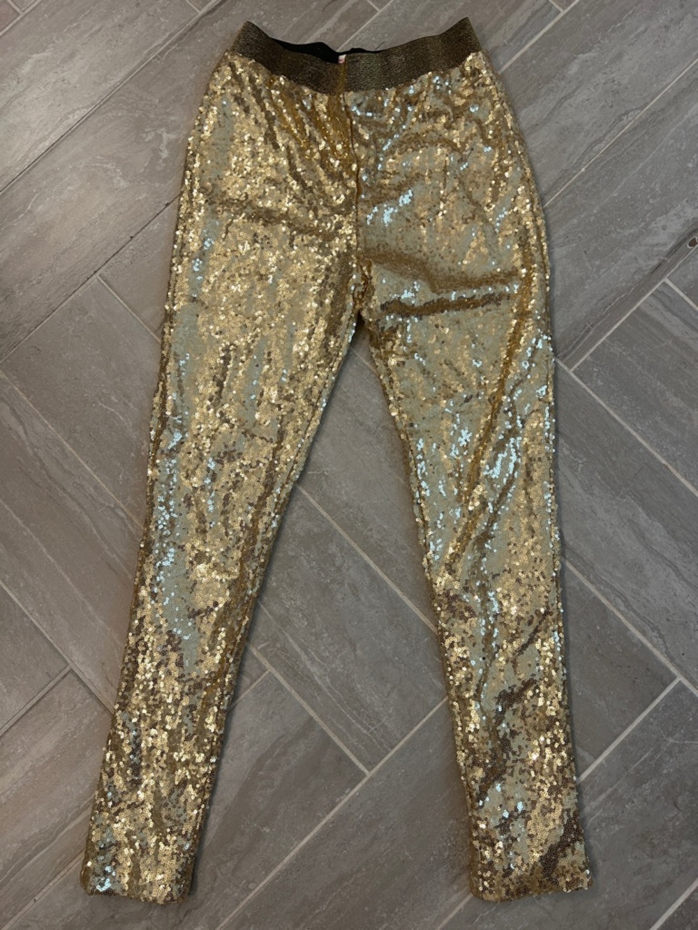 SHEIN Gold Sequin Leggings